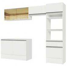 Complete Modular Integrated Kitchen Madesa Diamante 260cm 02 White Color