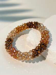 1pc Women's Colorful Rhinestone Elegant Luxury Bracelet (Color Assorted)