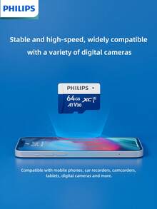 PHILIPS 飞利浦存储卡，适用于电脑、相机、监控等电子产品，TF高速存储卡，即插即用，记录你的美丽。 - 藍白卡 - 查看 2