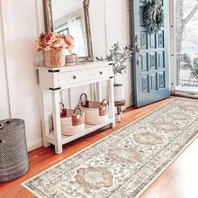 Boho Washable Area Rug Large Soft Living Room Bedroom Floor Carpet Mat Indoor Farmhouse Vintage Non Slip Accent Throw Rugs For Entryway Kitchen Dorm Dining Room - Màu nâu - Xem 7