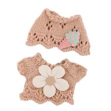 Cute Floral & Strawberry Knit Sweater Set With Hat (Excluding Plush Doll, Clothes Only) - Multicolor - View 19
