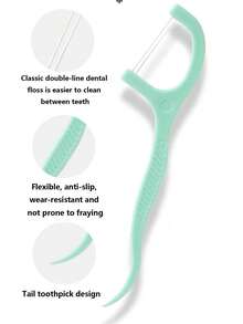 500-50pcs Dental Floss, Fine Floss, Toothpicks, Floss Box, Portable Floss Stick, Toothpicks, Fine Floss, Floss Box, Portable Floss Stick, Convenient, Easy Daily Oral Cleaning, Deep Cleaning, Essential For Daily Life, Home Decor For Living Room, Bedroom, Bathroom, Travel Supplies, Wedding, Party, Birthday, Gift For Men, Mom, Dad, Friends, New Year, Accessories, Fun Gift - Multicolor - View 6