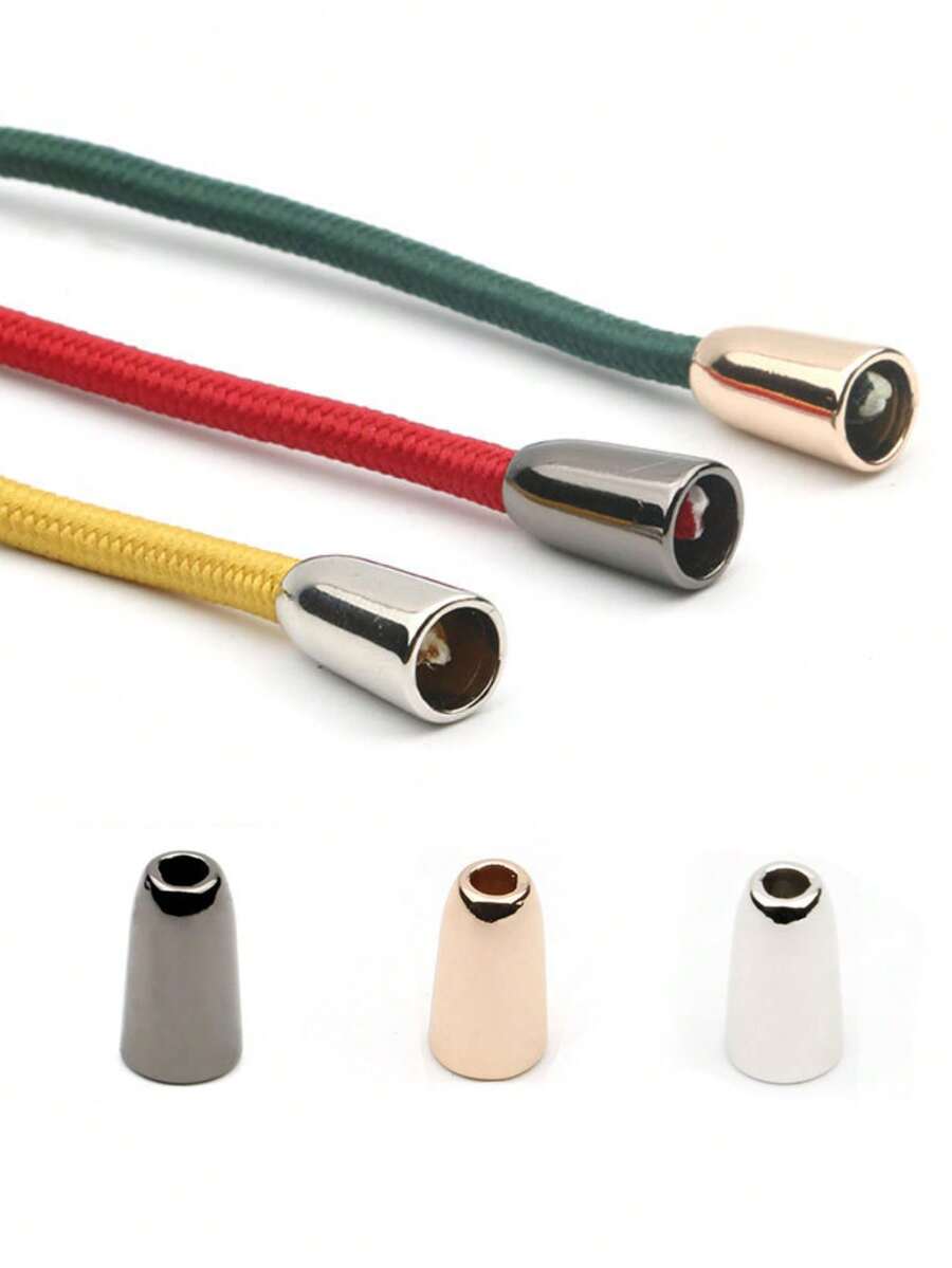 Accesorios DIY para bolsas, hebilla de cono de aleación, tapa final de hebilla de cuerda metálica, reemplazo de cuerda de cordón de capucha, tope de cordón metálico, adecuado para cuerdas colgantes, ropa, mochilas, etc. - Hebilla multifuncional, adecuada para bolsas, chaquetas, chaquetas acolchadas, suéteres, pantalones y sombreros - Fácil de usar, duradero, artículos esenciales para el hogar