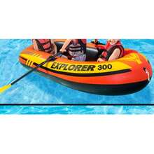 1-Person & 3-Person Inflatable Boat, Thick Plastic Kayak, Air Mattress Boat, Fishing Boat, Paddle Boat, Surfing, Drifting, Beach - Burgundy - View 4