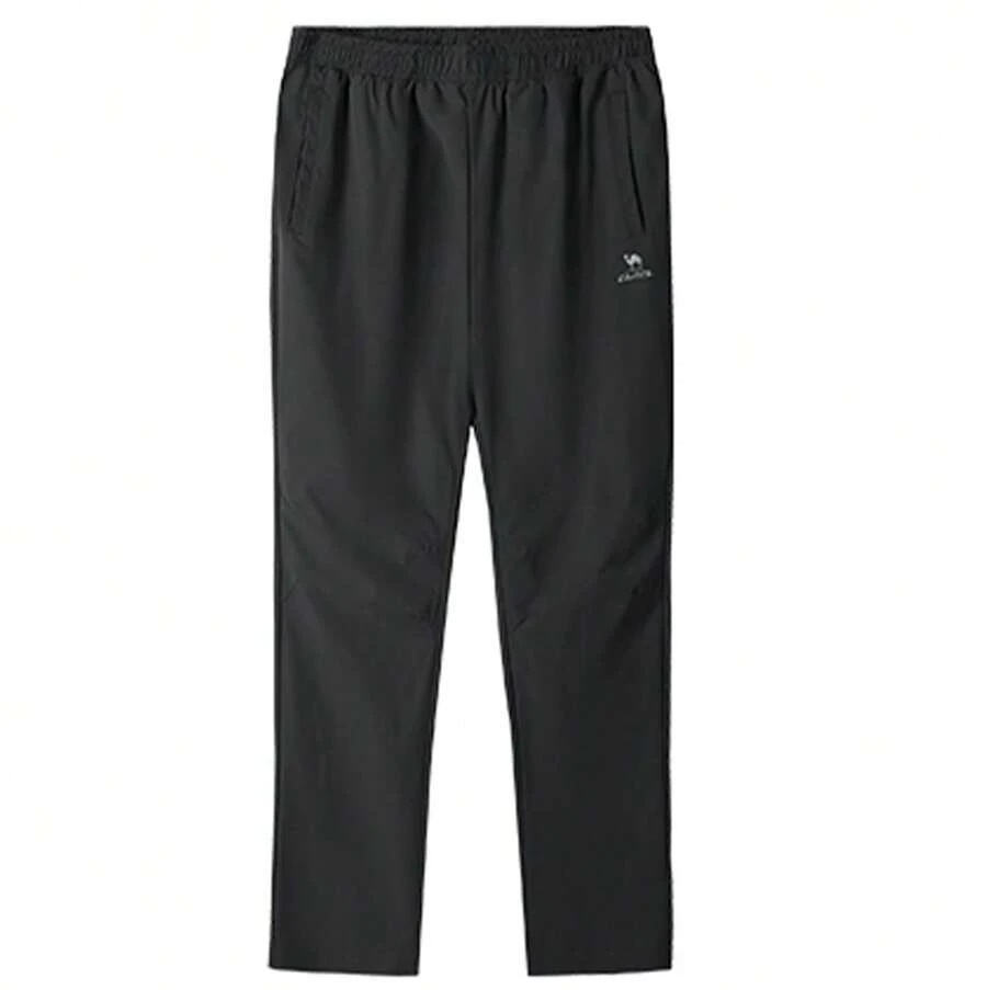 CAMEL CROWN 男士运动裤速干长裤梭织透气休闲健身跑步裤 - 幻影黑 - 查看 1