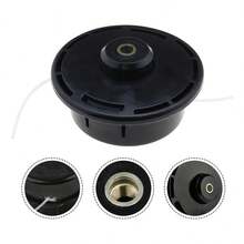 Cabezal de corte para cortadora de césped de 1 pieza compatible con Truper DES-63, ideal para recortar bordes de césped, recortar setos, cortar césped denso, etc. - Negro - Ver 1