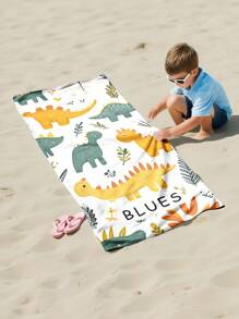 1pc Customized Text Bath Towel Beach Towel, 240GSM, Personalized Towel, Kids Towel, Pool Towel, Bathroom Towel, Holiday Gift, Beach Towel, Outdoor Travel, Beach Essential, Beach, Pool, Bathroom, Swimming Hall