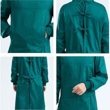 Vestido Quirúrgico De Algodón Cirujano Manga Larga Macho - Verde Oscuro - Ver 7