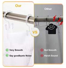 Móc treo rèm tắm bằng nhựa, Vòng móc treo rèm tắm, Móc treo rèm tắm đôi, Móc treo rèm tắm, Móc treo rèm tắm, Thích hợp để lót rèm phòng tắm, Trang trí phòng tắm - trắng - Xem 6