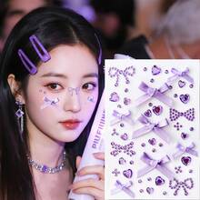 这款5件装蝴蝶结和心形脸部装饰贴，让您在几秒钟内打造甜美又不失个性的妆容，非常适合节日、音乐会或主题派对。闪亮的水钻、3D蝴蝶结和心形水晶的组合，为您的脸部增添层次感和闪耀光泽。 - 彩色 - 查看 10