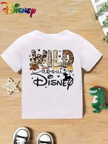 CUTE BABY - [ Authorized] A Casual T-Shirt Pullover With A Cartoon Style Pattern Printed Round Neck Short Sleeved Shirt For Boys And Children In Summer. Made Of 180g Polyester Soft Fabric And Stored Locally, It Is Versatile And Fashionable, Suitable For Daily Wear, Parties, Outdoor Activities, And Travel For Boys And Students In Summer