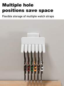 壁挂式支架兼容 表带支架表带收纳架，兼容三星壁挂式表带悬挂收纳整理架表带兼容 桌面悬挂展示架底座支架适用于 表带架多功能硅胶插座展示和墙壁收纳架，适合所有品牌，适用于智能手表的表带收纳架 - 均碼 - 查看 4