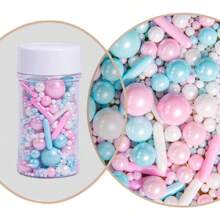 75g/2.6oz Faux Golden Sugar Beads, Baking Cake Decorations, Assorted Shapes & Sizes, Suitable For Cakes, Candies, Cupcakes, Ice Creams, Cookies, Suitable For Festive Celebrations, Birthday Party Cakes,Christma,Back To School
