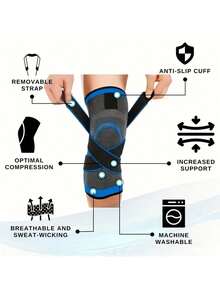 1 Pair Sports Knee Brace, Lightweight Compression Knee Support, Knee Cap Protection, Breathable For Running, Outdoor Fitness, Suitable For Men And Women