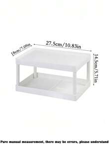 1pc桌面收纳架双层可拆卸收纳架书桌桌面收纳架学生校园宿舍桌面整理架多功能收纳架卧室浴室厨房杂物收纳架桌面收纳架