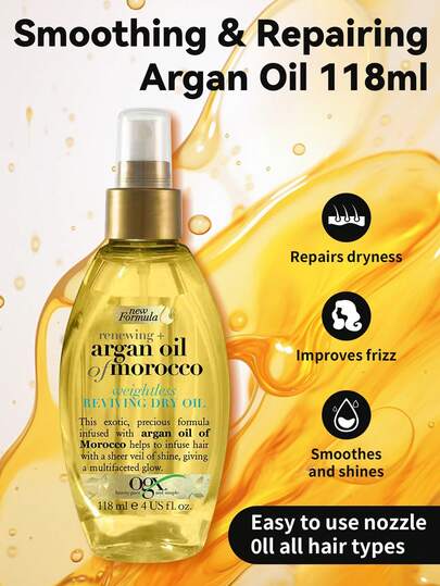  1 flaska (118 ml) OGX Nourishing Repairing Penetrating Oil, stärker skadade hårrötter, lämplig för färgat och skadat hår