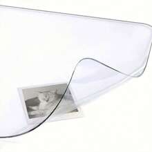 Almofada de mesa transparente de 1/2/4, 23,6 pol. x 15,7 pol., PVC resistente ao calor e à prova d'água, com bordas arredondadas, durável, almofada de proteção para mesa de escritório, almofada de escrita antiestática