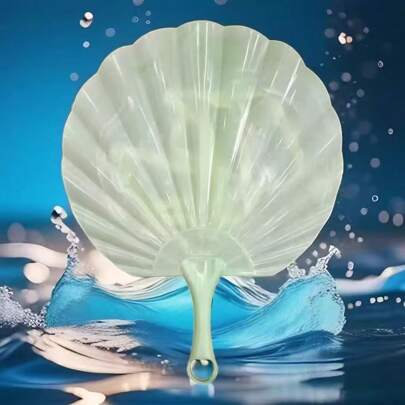 1 pièce Ventilateur en forme de coquillage, épais et durable, super rafraîchissant, style vintage, ventilateur à main haut de gamme, convient pour la danse de salon