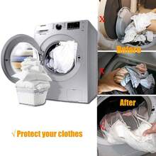 2-Piece Set Laundry Bag, Laundry Bag, Mesh Storage Bag For Dirty Clothes, Large Mesh Bag For Bra And Underwear, Put It In The Washing Machine Without Damaging The Clothes - White - View 2