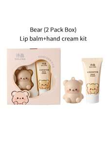 hegnfang 2 Pieces Hydrating Lip & Hand Care Set – Plumping Lip Balm + Anti-Crack Hand Cream, Lightweight & Travel-Friendly