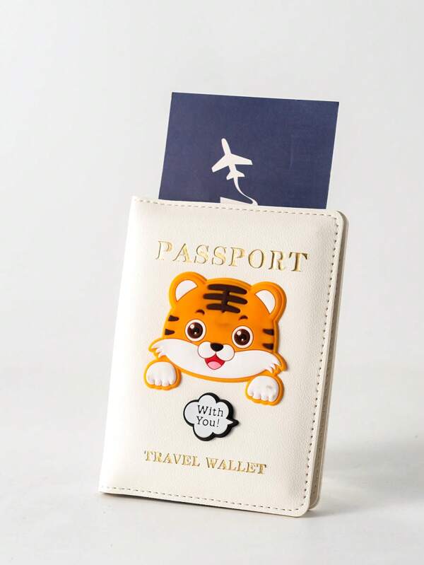 Porte-passeport mignon et obéissant de tigre, étui de voyage pour protéger le passeport, les cartes bancaires, la carte SIM, les billets, organisateur de documents anti-vol, portefeuille de voyage, articles de voyage, organisateur de voyage, porte-passeport, porte-passeport, sac de vacances à la plage, vacances d'été, vacances de Noël