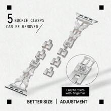 1 Stück Damen Uhrenarmband Mode Metall Kristall Schmetterling Armband für 38mm 40mm 41mm 42mm 44mm 45mm 46mm 49mm Luxus Silber Edelstahl Uhrenarmband kompatibel mit Apple Watch Series 10 Ultra 9 8 7 SE 6 5 4 3 2 1, Mode Apple Watch Armbänder
