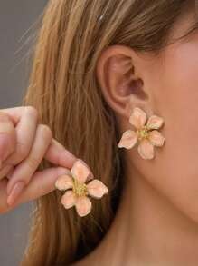 1pair Elegant Flower Retro Design Fashion Statement Earrings For Women,Daily Wear, Party Gifts, Mother's Day Gift