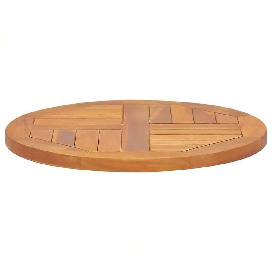 vidaXL Piano Tavolo in Legno Massello di Teak Rotondo 2,5 cm 50 cm