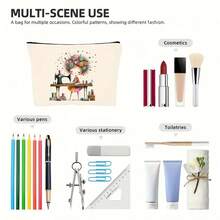 Cosmetic Travel Bag, Zipper Makeup Bag, Toiletry Bag, Pencil Case, Organizer Bag, Women Clutch Bag, Thoughtful Gift For Friends, Teachers - Multicolor - View 5