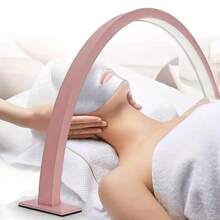 1 lâmpada em arco com controle de brilho e temperatura de cor ajustável, alimentada por USB, baixa alergia, em formato de crescente, ideal para manicure, extensão de cílios, tatuagem e cuidados com unhas nude, salão de beleza, extensão de cílios e iluminação para exposição de artesanato, design moderno, ideal para presentes de feriado e aniversário