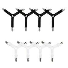 2/4 片床单固定器，可调节三角形弹性带夹，适用于床单、床垫罩、沙发垫等家用 - 彩色 - 查看 9