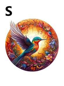 A Lovely Bird Pattern Jigsaw Puzzle,Fun Floral And Bird Wooden Puzzle,Stress Relief,Suitable For Family Playpuzzle,Jigsaw Puzzle,Jigsaw,Puzzle,Puzzles For Adults,Puzzles,Puzzles Jigsaw,Puzzle Mats Jigsaw,Wooden Puzzle>Apricot,Puzzle,Puzzles,Jigsaw Puzzle,Pazzle,Wooden Bird,Jigsaw>Adult