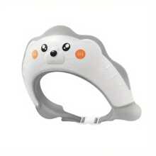 Regulowany czepek do kąpieli dla niemowląt – uroczy plastikowy czepek w kształcie foki, chroniący oczy i uszy, odpowiedni dla dzieci w wieku 0–9 lat (biały/różowy/zielony), akcesorium do kąpieli dla niemowląt, wysokiej jakości materiał, zabawny design, niezbędny podczas kąpieli dzieci