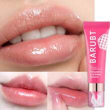 BARUBT 8g唇彩精华保湿润唇油精华丰盈亮泽双唇滋养唇油不粘腻透明丰盈唇彩唇彩唇膏唇部护理 - 粉色 - 查看 10