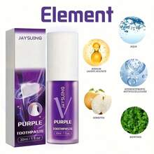 Purple White Toothpaste - Deep Cleansing, Refreshing Breath, Essential For Travel, Contains Oral Refreshing Formula To Help You Smile With Confidence