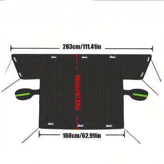 10pcs Magnet + 6pcs Elastic Straps Car Windshield Snow Cover, Perfect Fit For Car Surface, Enlarged Winter Sunshade Protector Against Frost