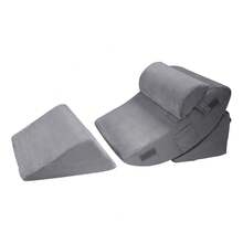 Wedge Pillow For Sleeping, 4 Pcs Adjustable Orthopedic Bed Wedge Set, Support Leg Neck Shoulder, Post Surgery Pillow For Back Pain, Acid Reflux, Snoring Relief, Sitting Up In Bed, Dark Grey - Dark Grey - View 8