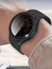 3 件防窥钢化玻璃屏幕保护膜，兼容 Galaxy Watch 4、5、Pro、6、Classic 40mm、44mm、43mm、47mm，9H 硬度防偷窥超薄钢化玻璃屏幕保护膜屏幕保护必需品，适用于日常防护、办公室、家庭手表屏幕保护膜手表保护套手表配件防水防震防摔防摔防刮防指纹全覆盖 - 黑色 - 查看 6
