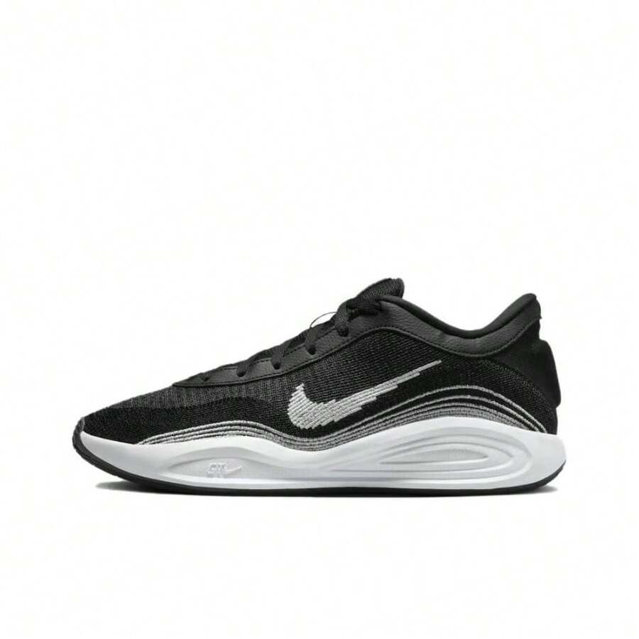 Nike GT Hustle Academy Comfortable Minimalist Non-Slip Durable Low-Top Basketball Shoes, Unisex Black & White