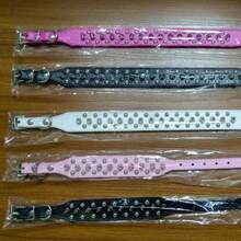 Pet Dog Collar Adjustable Leather Neck Strap Supplies PU Leather Punk Rivet Spiked Dog Collar Pet Collars For Small Medium Sized Dog, Large Dog Cat - Multicolor - View 4