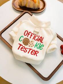 1 件宠物服装，适合小型犬幼犬的狗猫服装，可爱快乐小狗小猫服装，适合小型犬的温暖舒适宠物服装，圣诞节运动衫 - 白色 - 查看 3