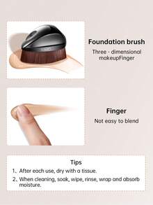 CATKIN Flat Top Makeup Brush, Professional Dense Bristles, Suitable For Seamless Foundation Application, Liquid Foundation Compatible C02 #45 - Black - View 6