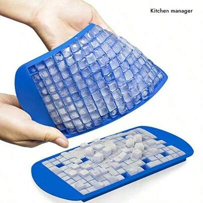 1pc Large 6-Cavity Silicone Ice Cube Tray, Reusable & Removable, Keeps Drinks Chilled, Ideal For Kitchen, Party, Apartment, Also Great For Fridge Accessories, Wedding Decor, Christmas Decor, Birthday Decor, Christmas Table Decor, Christmas Gifts