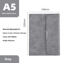 优雅三折皮革笔记本 | 螺旋装订 | 商务人士的挚爱 | 艺术青年的必备单品 | 个人日记伴侣 - 商务会议记录要点，彰显专业精神；个人学习，抒发心情，享受独处；旅行，记录风景和趣事。可拆卸内页，方便整理和添加内容。采用耐用皮革材质。