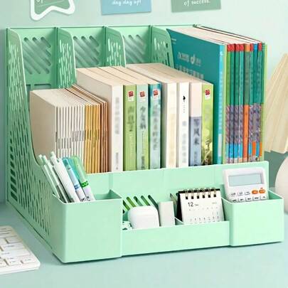 Praktischer Datei-Organizer für den Schreibtisch | Aufbewahrungsbox aus PP-Material für das Büro | Spart Platz durch Dokumentenklassifizierung und -lagerung | Sehr attraktive Schreibtisch-Organizer-Box | Einfach eine effiziente Arbeitsumgebung schaffen