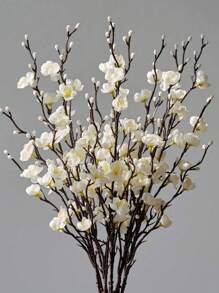 10 Artificial Plum Blossom Stems 21.7 Inch Plastic Simulation Flowers Suitable For Home Hotel Office Wedding Party Garden Decoration Festival And Seasonal Events Floral Decoration - Multicolor - View 1