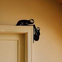 Hello Young 1 件“创意剪影墙贴 - 艺术贴纸，提升门、角落和框架的时尚气息”，适用于现代家居装饰、家居装饰、房间装饰、卧室装饰、浴室装饰、防水、防锈且耐用、墙壁装饰、生日礼物、厨房