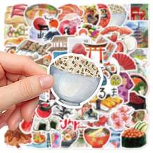 [64pcs Reusable Watercolor Stickers] 64pcs Watercolor Japanese Travel Cute Aesthetics Stickers - Insane Fun, Love, And Doodle Cartoon Art - Cool  Pack - Decoration For Adults, Suitcase, Water Bottle, DIY, Laptop, Skateboard, Luggage, Party, And Gift - Reusable, Irregular Shape, Cartoon Pattern, Suitable For Glass, Metal, And Ceramic Surfaces - Self-Adhesive - 64csp - 查看 4