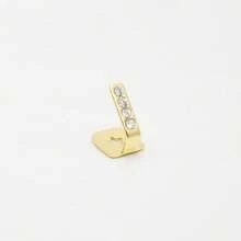 1 st. bar och 4 strass-grillar med en tand, personlig hiphop-stil, lämplig för män och kvinnor, vardagsbruk