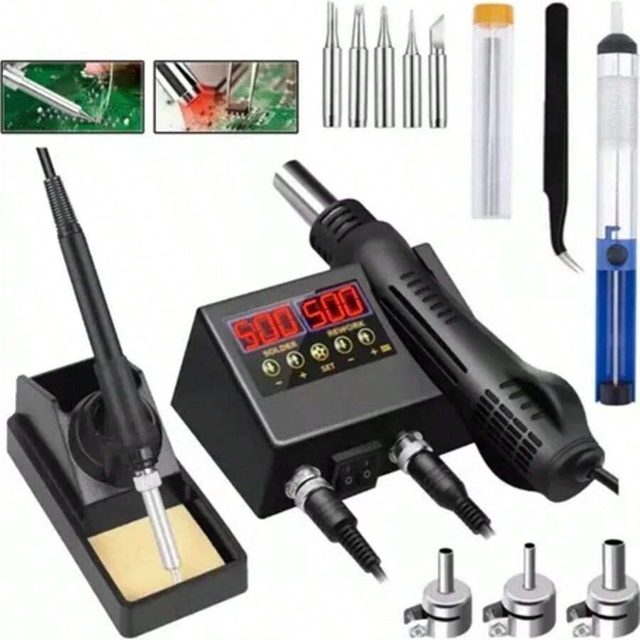 Estación De Cautín Tipo Lápiz Pistola De Calor 2 En 1 600w - Tipo de Enchufe B USA (110-127V) - Ver 1